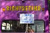 Baksidan av en sightseeing-buss. En person håller upp ett plakat ifrån Unga Synskadade med texten Tillgänglighet en rättighet. (Klicka på bilden för att se en större bild)